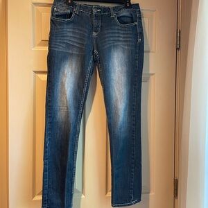Reign Juniors Blue Jeans with Back Pocket Detail, Size 11